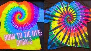 Two Spirals Dyed Differently - Easy Tie Dye Pattern