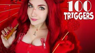 ASMR ️ 100+ RED TRIGGERS in 10 min FOR TINGLES 99,9%  АСМР 100+ КРАСНЫХ ТРИГГЕРОВ за 10 минут 