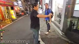 POS Kick streamer Johnny Somali and cuck Jino knocked out in Osaka.