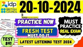 IELTS Listening Practice Test 2024 with Answers | 20.10.2024 | Test No - 891