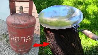 Frying pan from a gas cylinder DIY