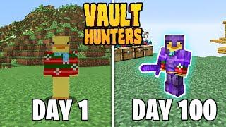 I Survived 100 Days in Minecraft Vault Hunters... (FULL MOVIE)