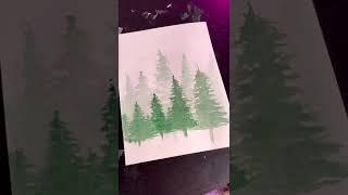 How To Paint A Tree  #shorts