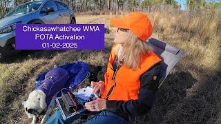 Chickasawhatchee POTA 1-2-2025 #pota #parksontheair #qrp #cw #morsecode #morse #qrp #potababe
