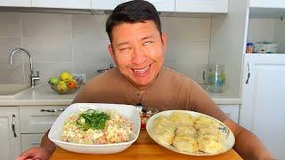 МУКБАНГ ОЛИВЬЕ МАНТЫ mukbang manty не асмр