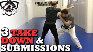 Grappling vs Striking: 3 BJJ Takedowns & Submissions