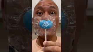  ASMR JELLY BELLY LOLLIPOP CANDY BERRY BLUE FLAVOR AND EATING SOUNDS  #asmr #shorts