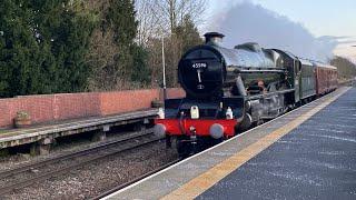 Live steam! 45596 “Bahamas” LMS engine no.5596 1934 chuffs through Lea Road 16:06 3E 7/1/2025