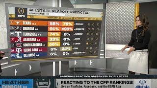 Heather Dinich breaks down the College Football Playoff odds  | Rankings Reaction