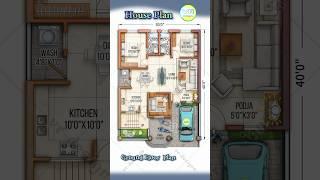 Compact & Modern 30x40 House | 2BHK + Pooja + Car Parking & Porch #houseplan #floorplan #housedesign