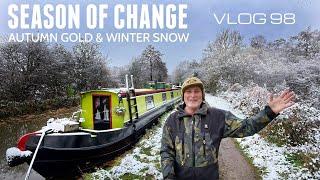 AUTUMN GOLD meets WINTER SNOW - Off-Grid Life Afloat - Inspired by Nature - episode 98