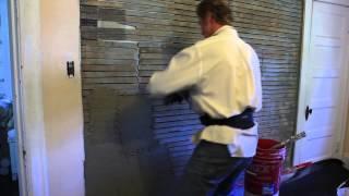 Remove loose plaster repair with stucco