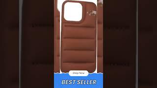 For Fashion Brand Down Jacket Phone Case For iPhone Coffee Copper Color