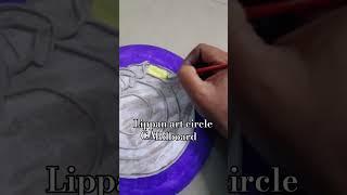 Lippan art on circle cardboard#shorts