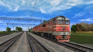 Запуск 2ТЭ121-023  в Trainz 2012