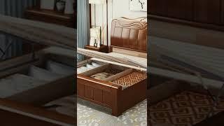 #Luxury #Queensize bed  #woodenfurniture #bedroom#decore