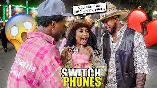 Making Couples Switch Phones  *Loyalty Test* (HTX RODEO)