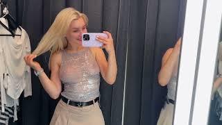 4k TRANSPARENT Try On Haul with Stacy： Sheer Tops