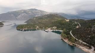 Flight over Vathy of Ithaca Island of Greece Ιθάκη 100 meters high 23-10-2021 8:48 am