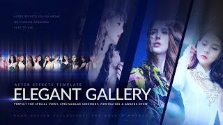 Elegant Awards Photo Gallery Mosaic After Effects Template [ perfect for  epic multi photo opener ]