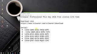 New CCleaner Professional Plus Key 2018 free License lifetime