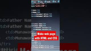 Make web page with html and css codes web development #css #web #page #htmlcss #coding #trending ️