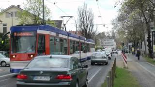 Straßenbahn Darmstadt - Linie 9 Umleitung über Bismarckstraße XXL (2012) (HD)