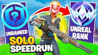 Unranked to UNREAL SOLO SPEEDRUN in Season 4 Fortnite Ranked