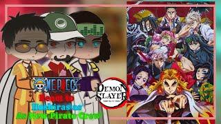 Marines react to Hashiras as New pirate group | React to Hashira || gacha reaction || React to ||