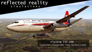 Live Stream: FlyJSim 737-200 : Gatwick EGKK to Stavanger ENZV