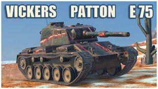 Vickers Light, M48 Patton & E 75 • WoT Blitz Gameplay