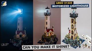 LEGO Ideas 21335 Motorized Lighthouse detailed building review & light test