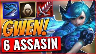 Assassin Gwen and Nocturne Carry! | 6 Assassin + 6 Nightbringer Combo | TFT Set 5.5 Gameplay