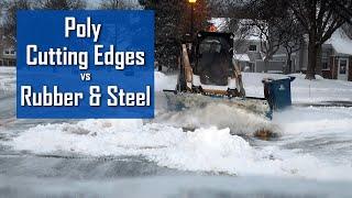 Polyurethane Snow Plow Cutting Edges vs. UHMW, HDPE, Steel and Rubber Cutting Edges