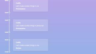 Vertical timeline with time intervals, Css only #frontend
