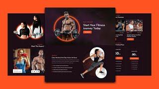 Create A Responsive Fitness Website Design - HTML / CSS / SASS / JavaScript / BOOTSTRAP From Scratch