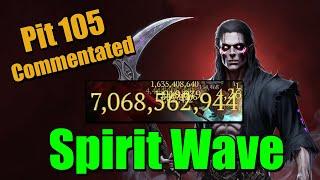 Pit 105 - Spirit Wave Necromancer - Best Build - Diablo IV