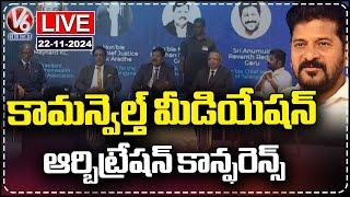 LIVE : CM Revanth Reddy Participate In IAMC-Commonwealth Med-Arb Conference 2024 | V6 News