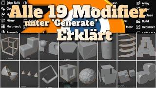 Alle (Generate) Modifier Erklärt in 10 Minuten | Blender Tutorial Deutsch