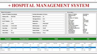 Hospital management system project in python with database | Mini project | Tkinter |#Hindi