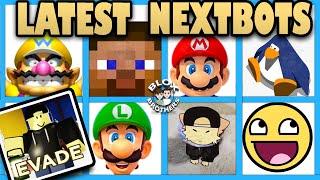 [ Part 4 ] EVADE NEXTBOTS & Their ORIGINS and SOUND STORIES  / Mario, Luigi, Wario  / Roblox