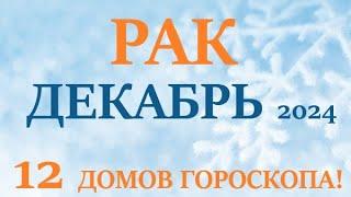 РАК  ДЕКАБРЬ 2024  Прогноз на месяц таро расклад Все знаки зодиака! 12 домов гороскопа!