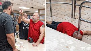 Karen HARASSES Him Gets KNOCKED OUT COLD!