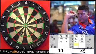 CONTROVERSIAL 45 LEFT CHECK OUT ( TACLOBAN NATIONAL DARTS OPEN II )