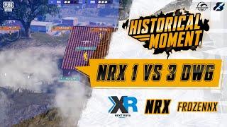 ️NRX 1VS 3 DWG [Historical Moment | PUBG MOBILE]