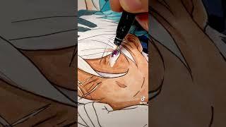 Drawing Noé Archiviste of Vanitas no Carte! Part 2  Ohuhu Copic Posca Prismacolor #art #shorts