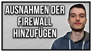 Windows 11 Ausnahmen zu der Firewall hinzufügen Porgramme zulassen