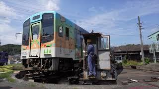 Demonstration of the Tenryu-Hamanako Line turntable at the Tenryu-Futamara, Shizuoka pref, Japan