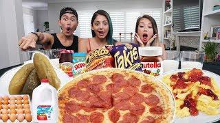 Trying Popular PREGNANCY CRAVINGS with Tiffany Del Real & Casey Chan