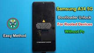 Samsung A34 5G Bootloader Unlock For Root Devices 2024 | Samsung Any Phone Root Easy Way |